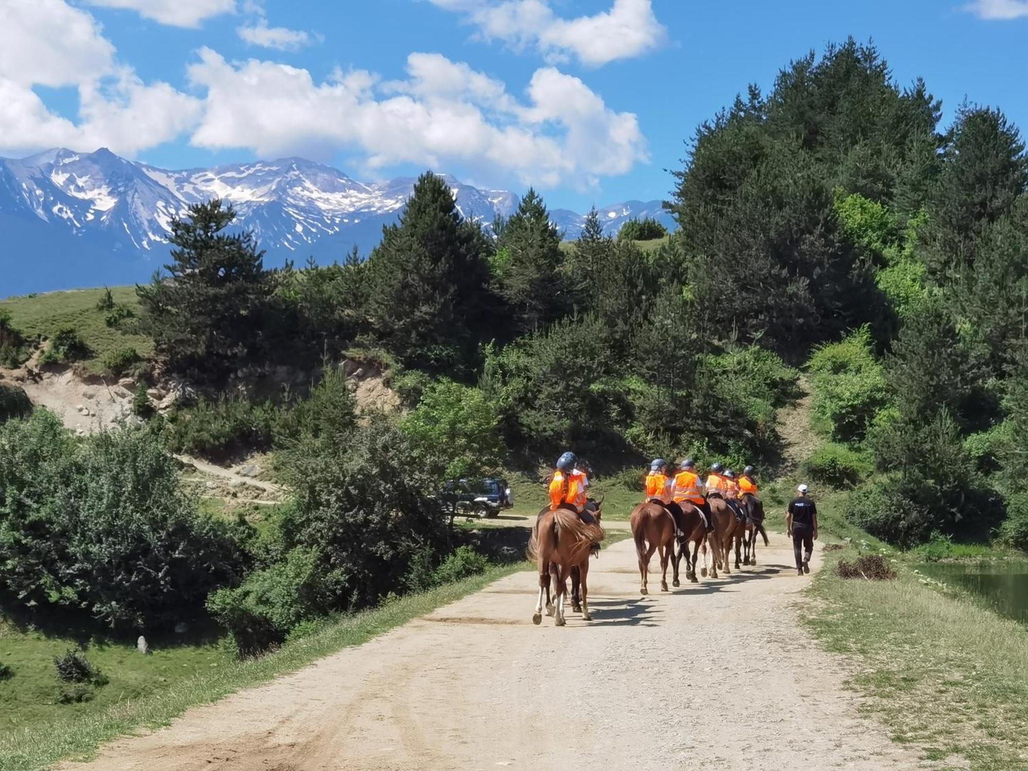 Lucky Bansko Aparthotel Spa & Relax Exterior photo Horse riding in the park